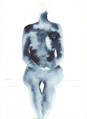 Seated Blue Nude